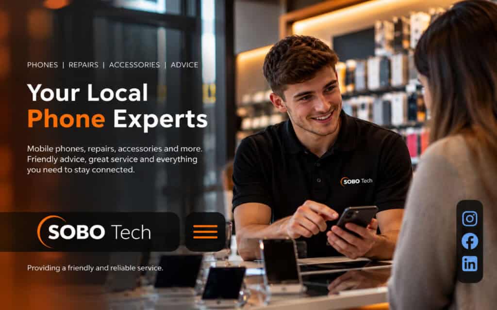 Professional web design services showcased in portfolio images.